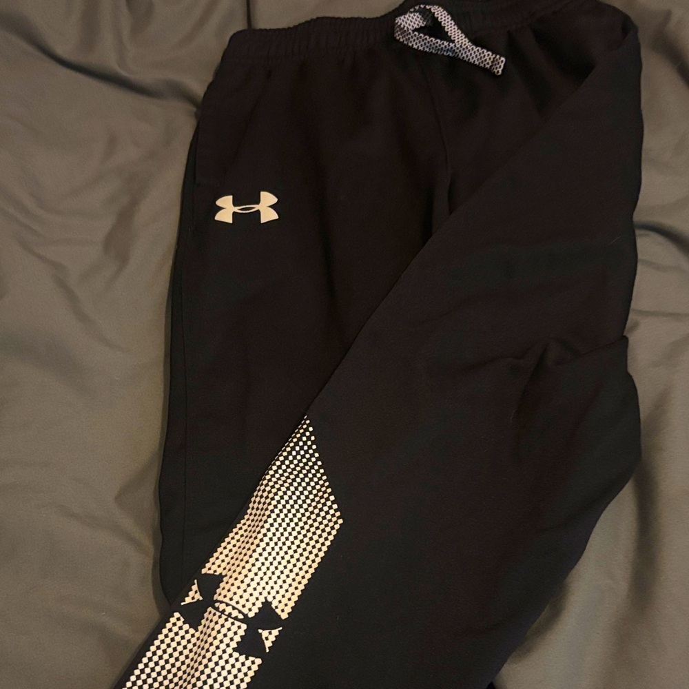 Black Athletic Pants with  UA Logo